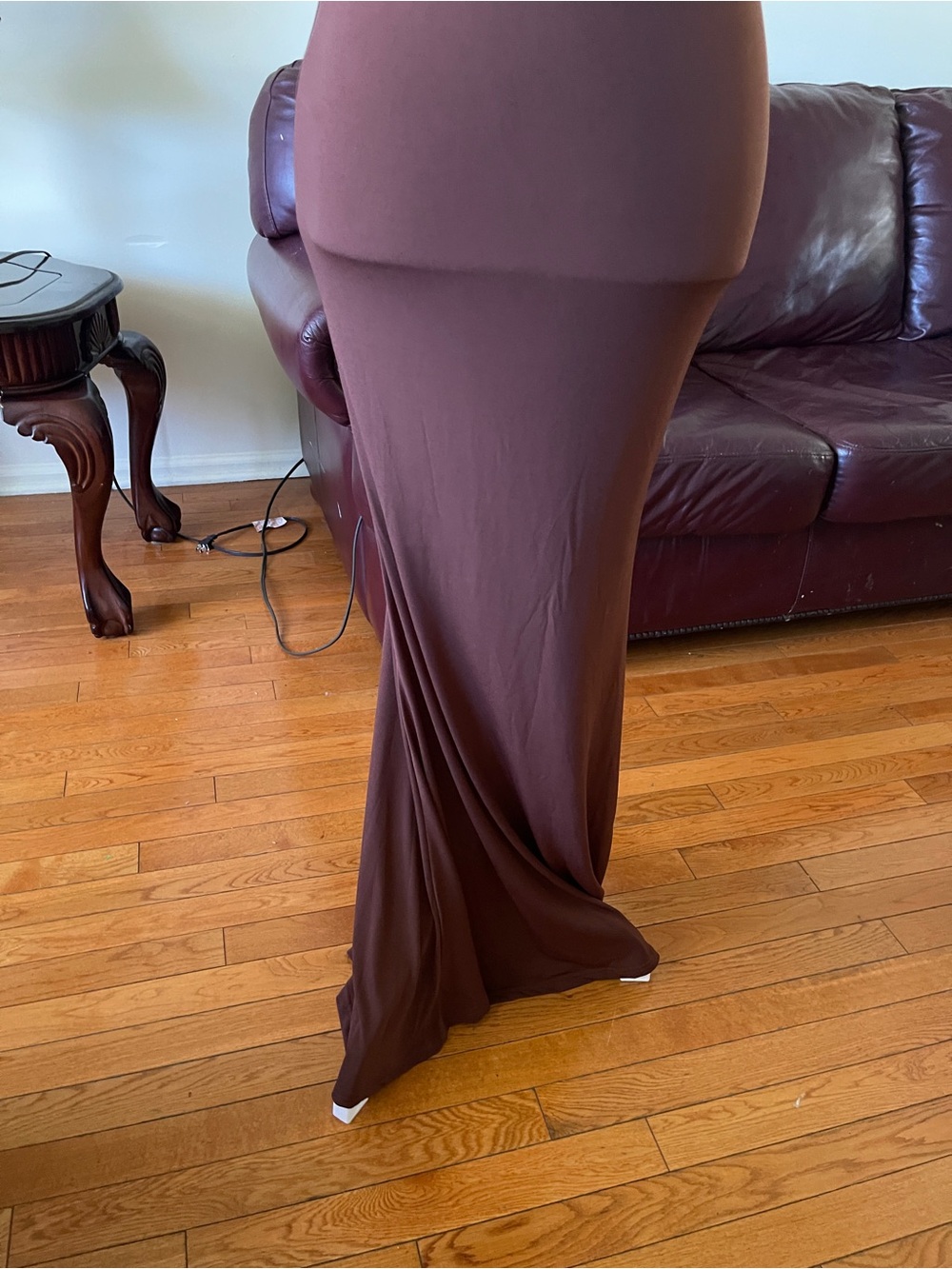 Hello Molly Chocolate Brown Open Back Maxi Dress XS 2 NWT Formal Evening Gown - Picture 6 of 11